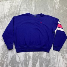 Polo Ralph Lauren Kids Sweatshirt Crewneck Pullover Blue Pink White L/G 12-14
