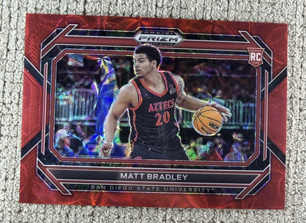 2023 Panini Prizm Draft Picks Matt Bradley Red Scope Rookie Card /88