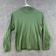 Eddie Bauer Women's Sweater Size Small Green Long Sleeve Mock Neck
