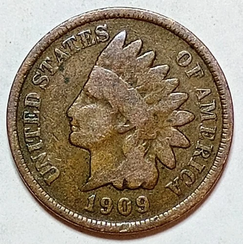 Indian Head Penny Lot of "1" VERY NICE 1909 GOOD OR BETTER°$ FREE SHIPPING $#925