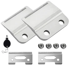 2 Pack Professional Detachable Hair Clipper Replacement Blades Silvery-2PSZ 