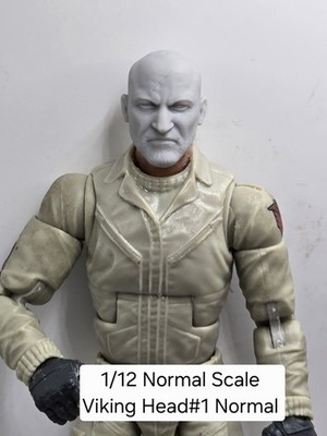 3d Printed VIKING #1 HEAD 6'' 1:12 Classified/Legends SCALE 