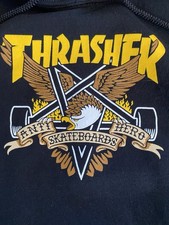 Thrasher Magazine Anti-Hero Hoodie/Sweatshirt SZ MED Black