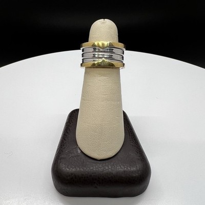 Bvlgari 18k Yellow & White Gold B-Zero1 3 Band Ginza Limited Ring Size 6