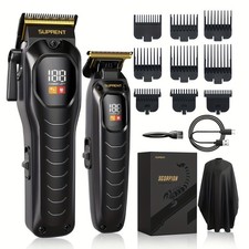 Cordless Hair Clippers for Men - Professional Hair Clipper Trimmer Set, Wir...