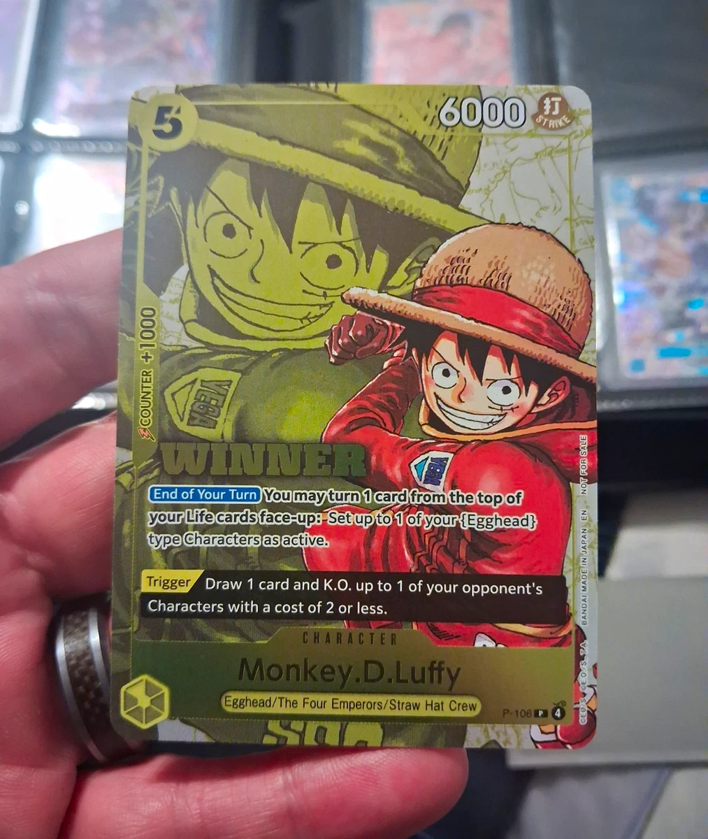 Monkey.D.Luffy P-106 One Piece Promotion Cards for sale | eBay
