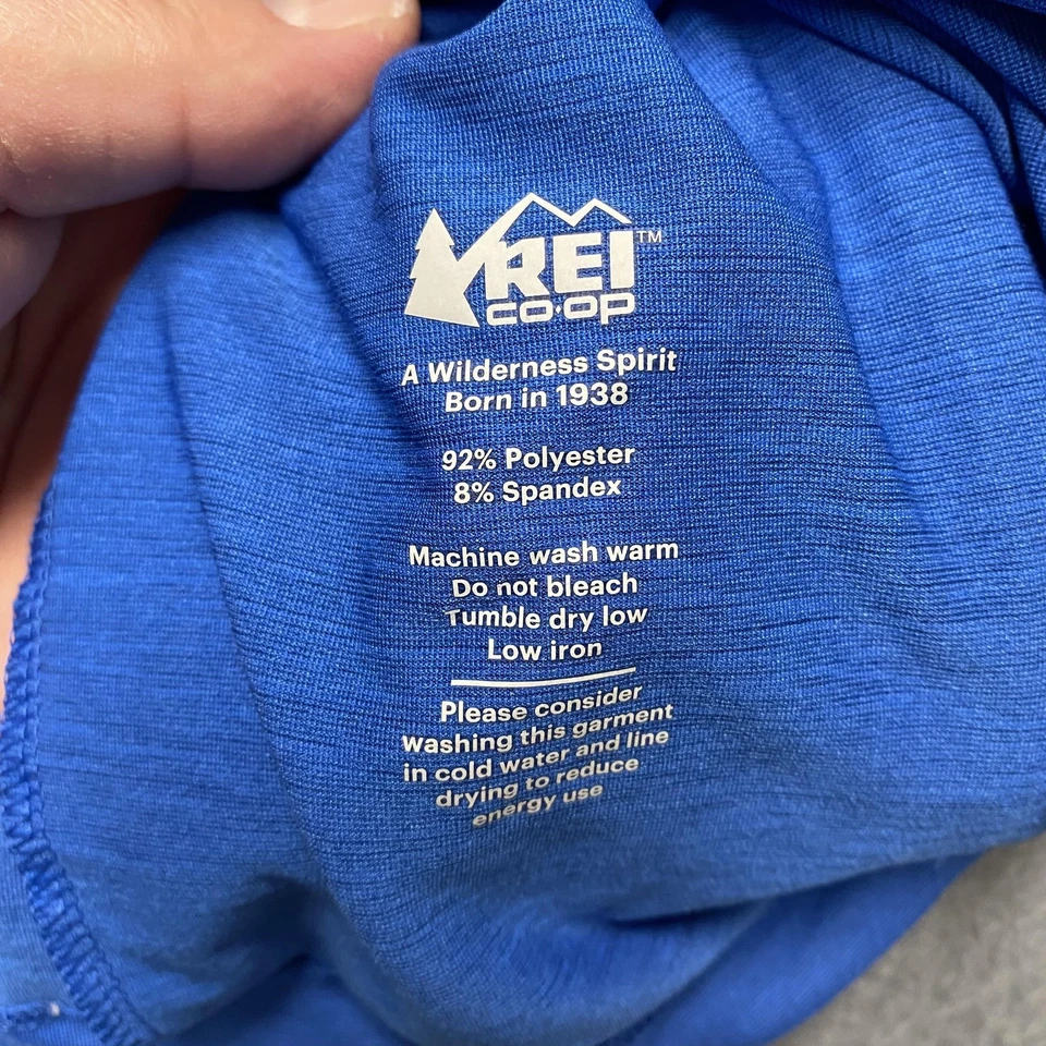 Camisa cooperativa REI para hombre grande azul cuarto cremallera pulóver atlética ligera Foto 4 de 4