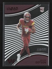 2022 Panini Chronicles #CVR-19 Jahan Dotson Clear Vision Rookies Red /199