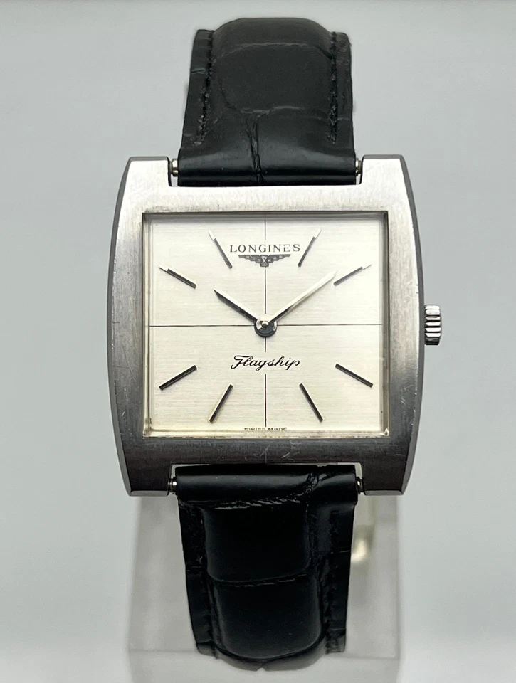 Reloj de pulsera suizo 1974 raro Longines Flagship 17J Cal 428 cuerda manual para hombre Foto 2 de 4