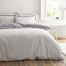 Image of Bianca Amelie Geometric 200TC 100% Cotton Duvet Cover Bedding Set Blue