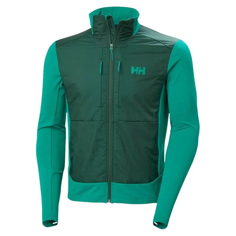 Helly Hansen Mens Versatile Hybrid Fleece Jacket Windproof Green Hiking
Opens in a new window or tab