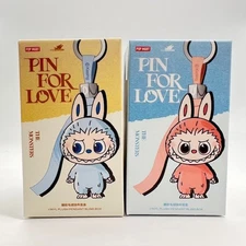 Authentic POPMART The Monsters Pin for Love Series Vinyl Plush Pendant. (A-Z)
