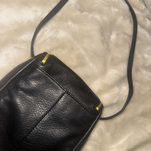 Hobo International Fern Black Leather Small Crossbody Bag Shoulder Purse Pebble - Picture 10 of 21