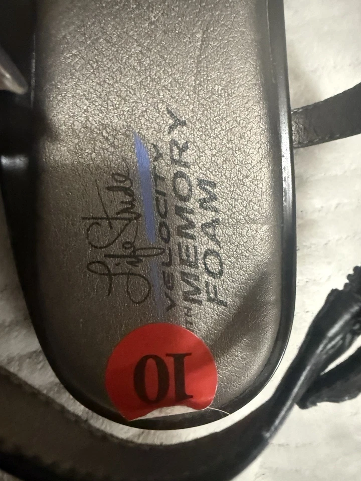 Sandalias Life Stride Velocity con espuma viscoelástica flexibles cómodas negras 10 M ¡Nuevas! Foto 3 de 4