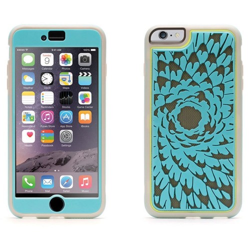 Hülle Case ★IPHONE 6 PLUS 6S PLUS GRIFFIN Blume Türkis ★ Displayschutz