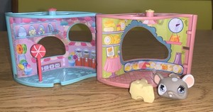 Littlest Pet Shop LPS Cheese Shop & Candy Shop USED