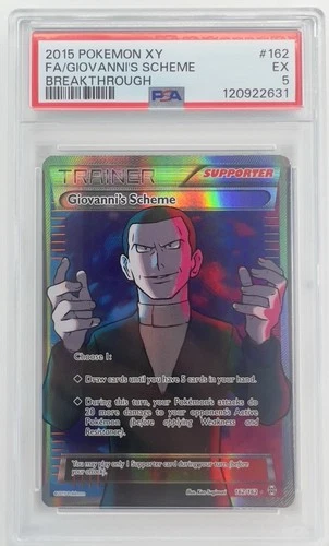 Pokemon XY Breakthrough Giovanni's Scheme Card #162/162 2015 PSA 5