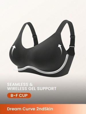 Dream Curve 2ndSkin Wireless Full Coverage Lounge Bra in Black Cheap24