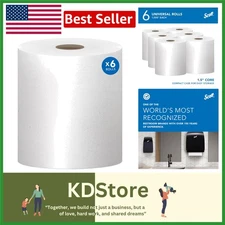 Essential High-Capacity Hard Roll Paper Towels 6 Rolls, 1,000' Each, Commercial