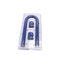 1 Set Blue 36" Long Universal Flexible Stainless Steel Radiator Hose Kit Fits 