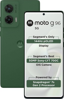 MOTOROLA G96 5G (Greener Pasture 128GB 8GB RAM)7s Gen 2 Processor Global Version