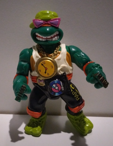 TMNT Teenage Mutant Ninja Turtles Rappin Mike Action Figure 1991 Rare - Picture 2 of 6