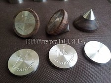 3Set 48mm HIFI Speaker Spike Stand Feet Cone Solid steel sandalwood base