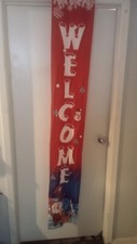 Christmas Decoration Door Banner Santa Welcome 6 FT. Long 12in. Wide New