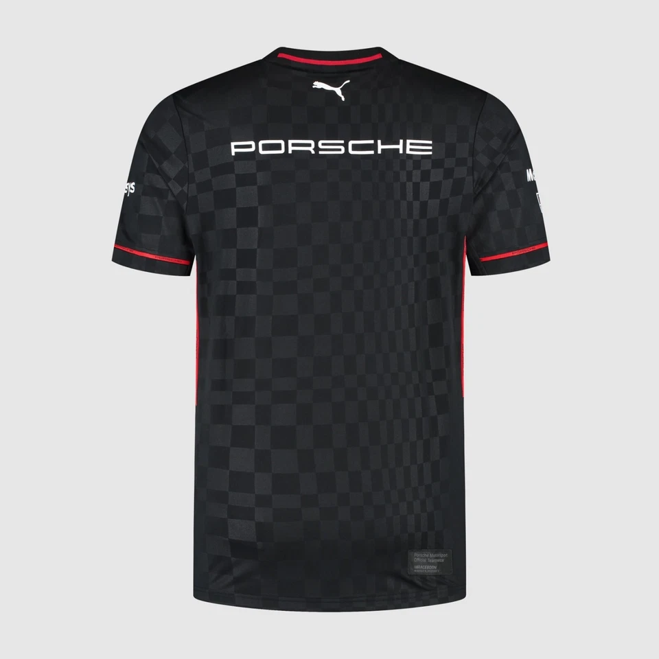 Porsche Motorsport PUMA Team Le Mans Short Sleeve T-Shirt Tee Black Official - Image 2 of 4