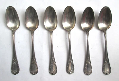 Vtg Christofle 6 x Spoon Set MARLY Silverplate Stainless Shell Flatware Löffel - Bild 1 von 4