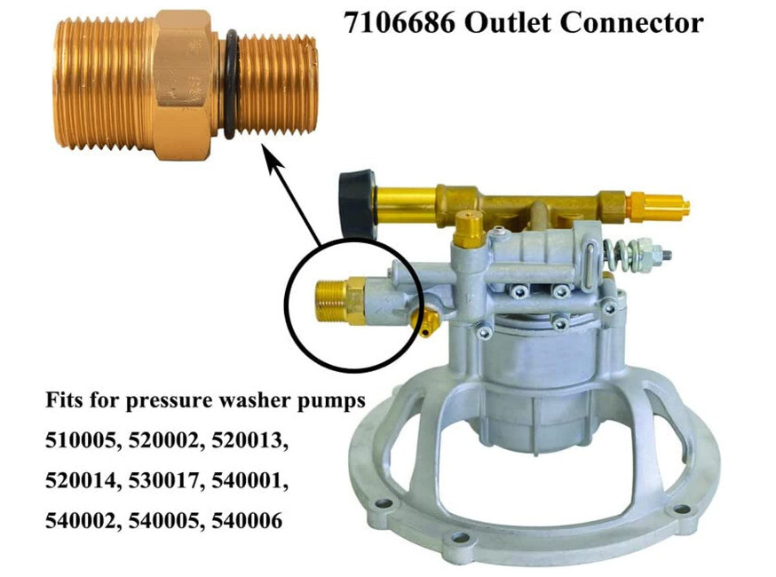 Simpson Cleaning 7110265 Outlet Connector for Gas Powered Pressure Washer Pumps,