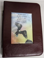 Bible Cover  - El que sacia -  Color Vino   12 x 8 x 2