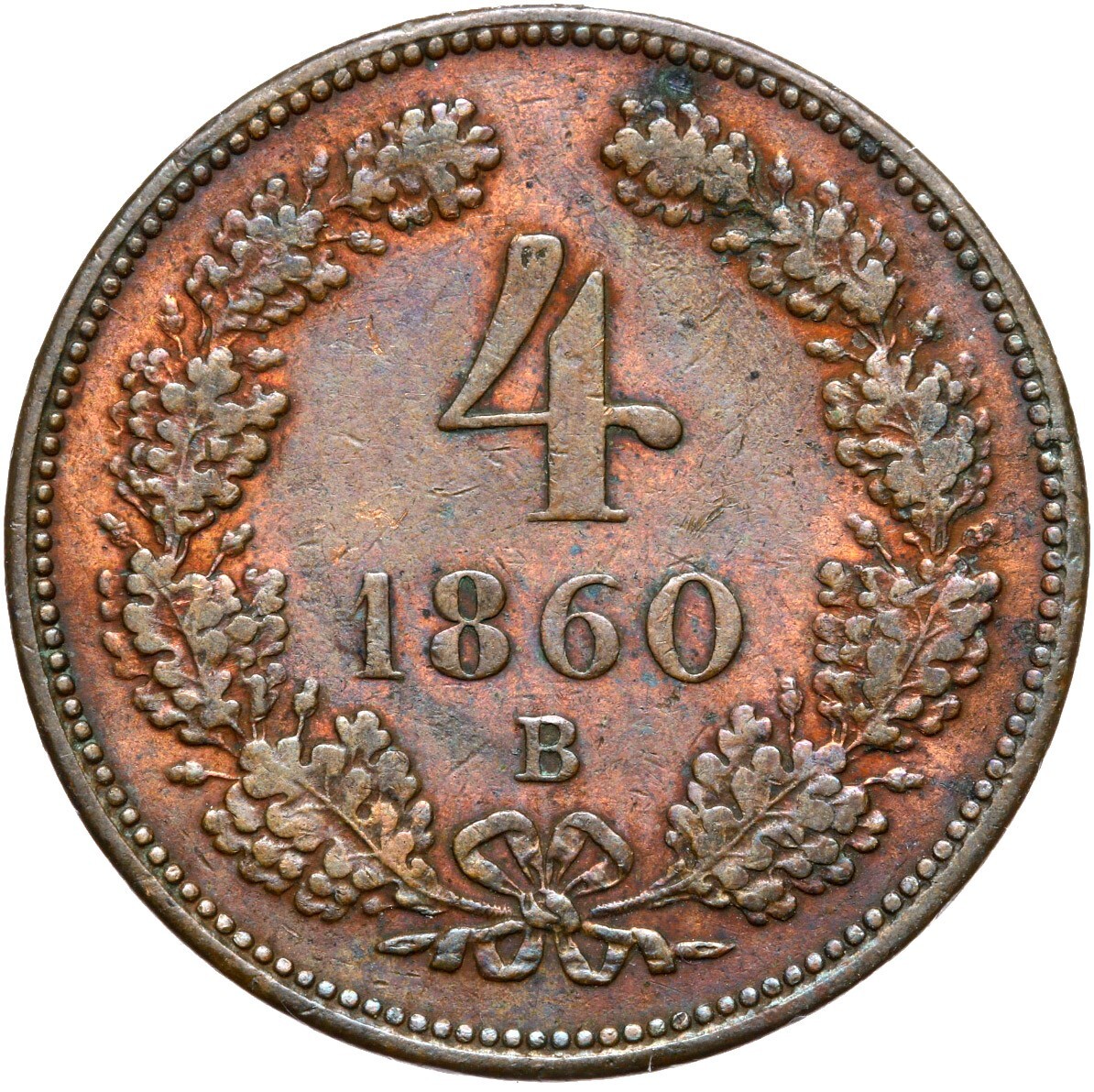 Austria Austria – Franz Joseph I. Coin - 4 Kreuzer 1860 B