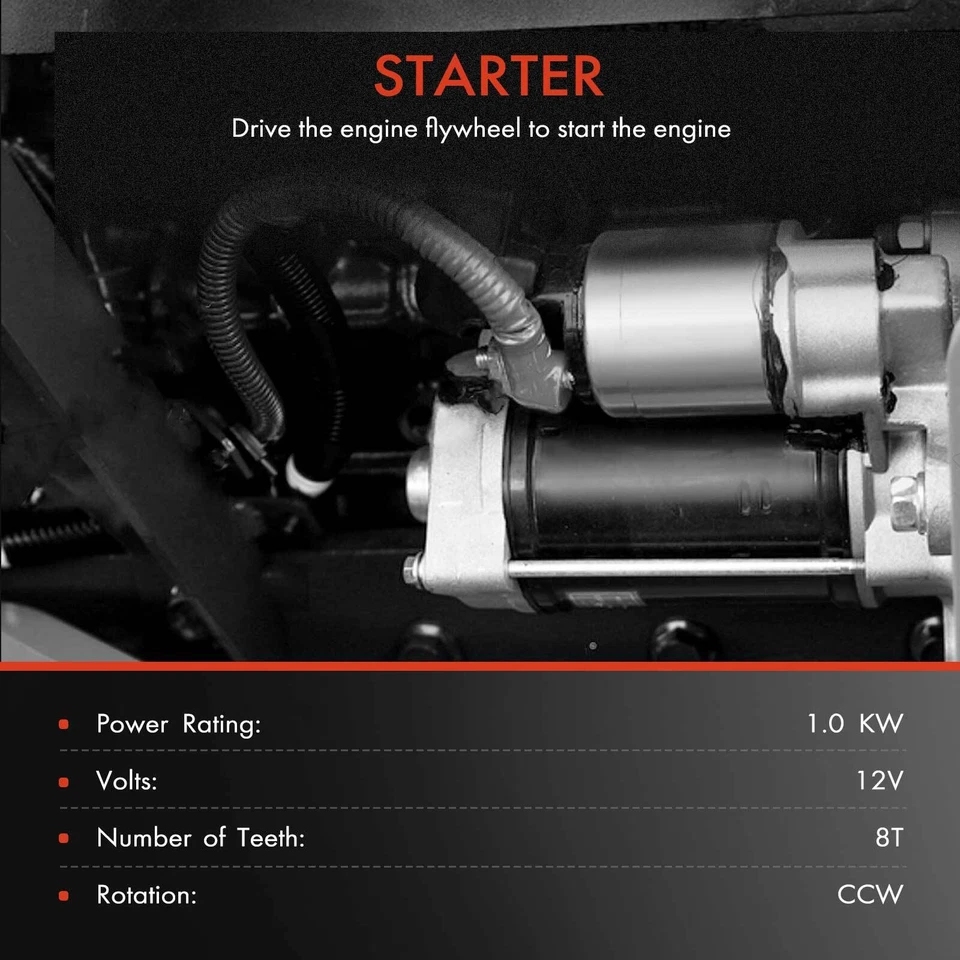 Motor De Arranque Para Subaru Impreza 1993-2003 Forester 1998-2002 1.0KW 12V CCW 8T Foto 2 de 4