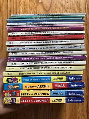 Lot 20 Archie Comics Vintage Digest Betty Veronica Pals Jumbo Pls Read