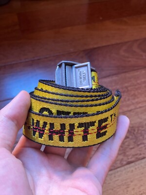 OFF-WHITE SS19 121cm One-Size Yellow/Black Industrial Mini Belt Pre-Owned