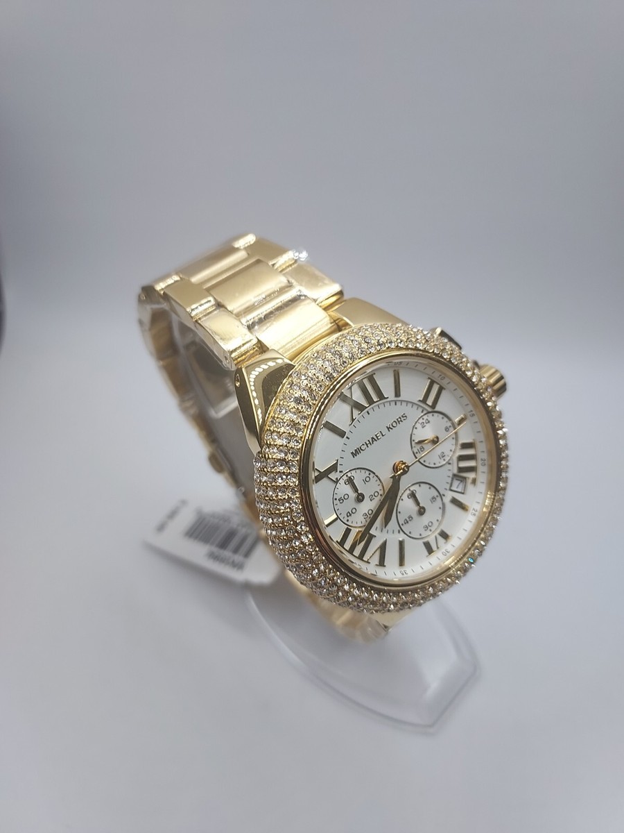 特価 ! Michael Kors Camille' Gold-Tone Chronograph 腕時計 Michael Kors Camille Chronograph Gold-Tone Stainless Steel