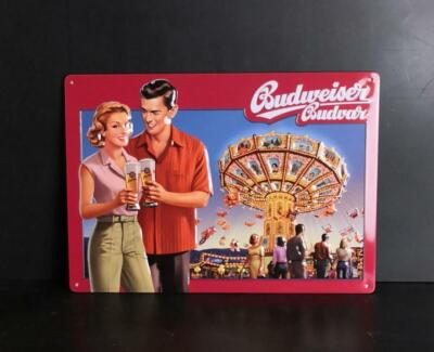  Budweiser Budvar Bier Blechschild,ca. 20 x 30 cm, Kettenkarussell, Deko,  Neu!
