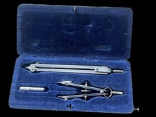 Vintage Antique Collegiate Drawing Surveying Instruments Set Cased England Made