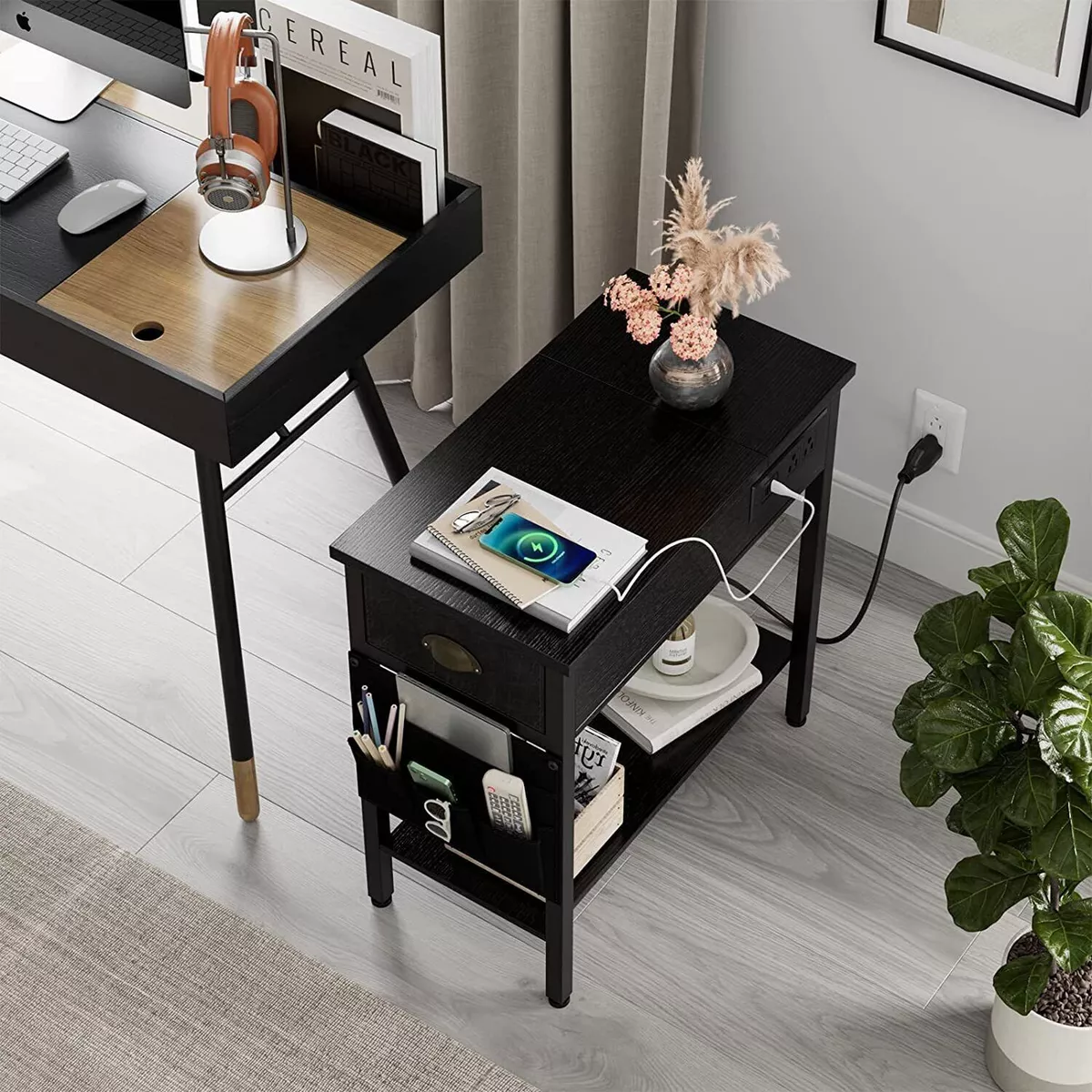 Skinny side table with outlet deals
