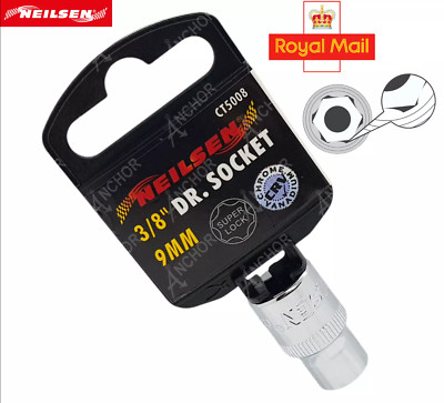 9MM 1cm Steckschlüssel Standard 6 Sechs Punkt 6PT Metrisch Superlock Buchse