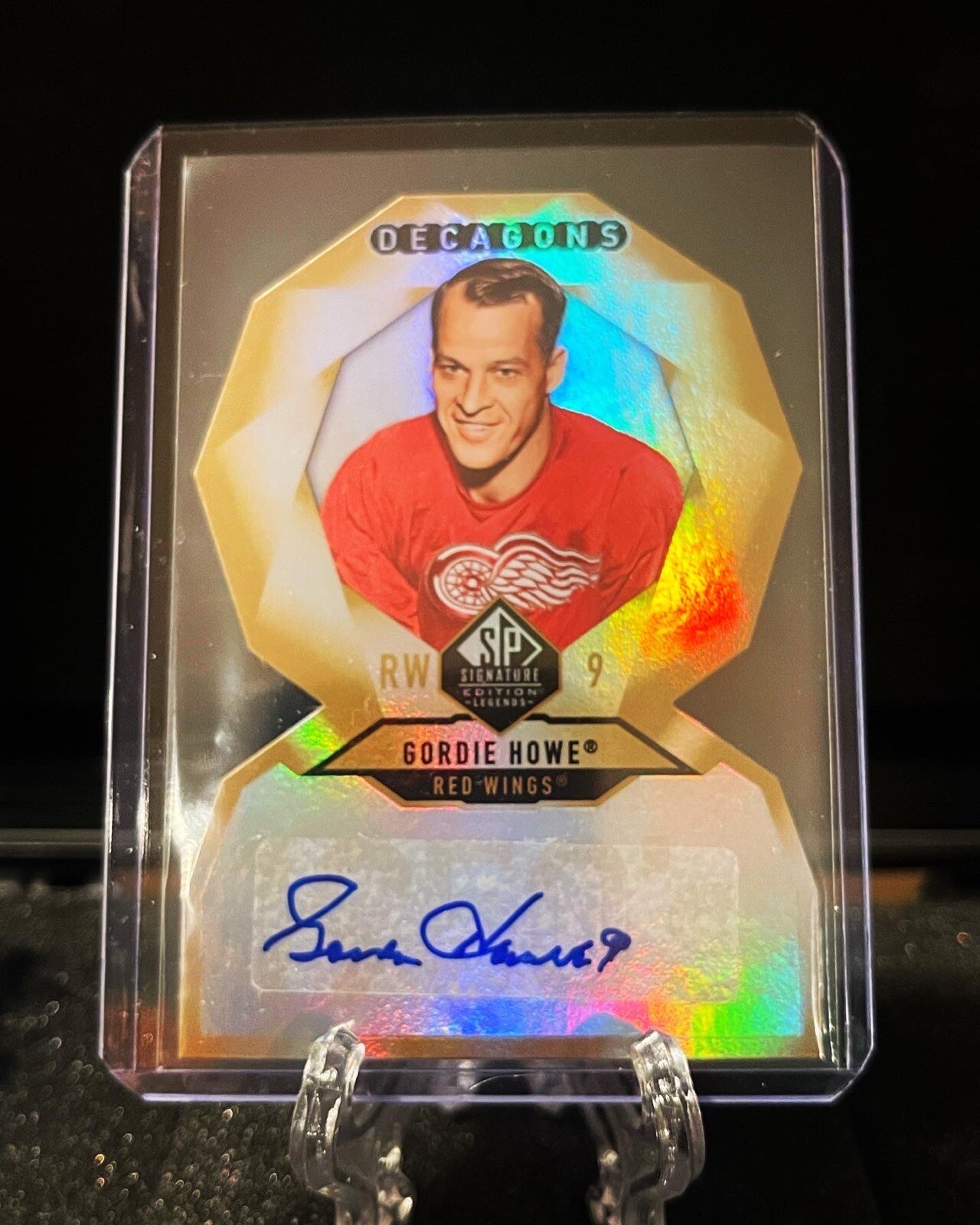 Gordie Howe Autographed Signed Arizona Coyotes 2020-21 UD EDITION LEGENDS AUTO DECAGONS AUTO RED WINGS 