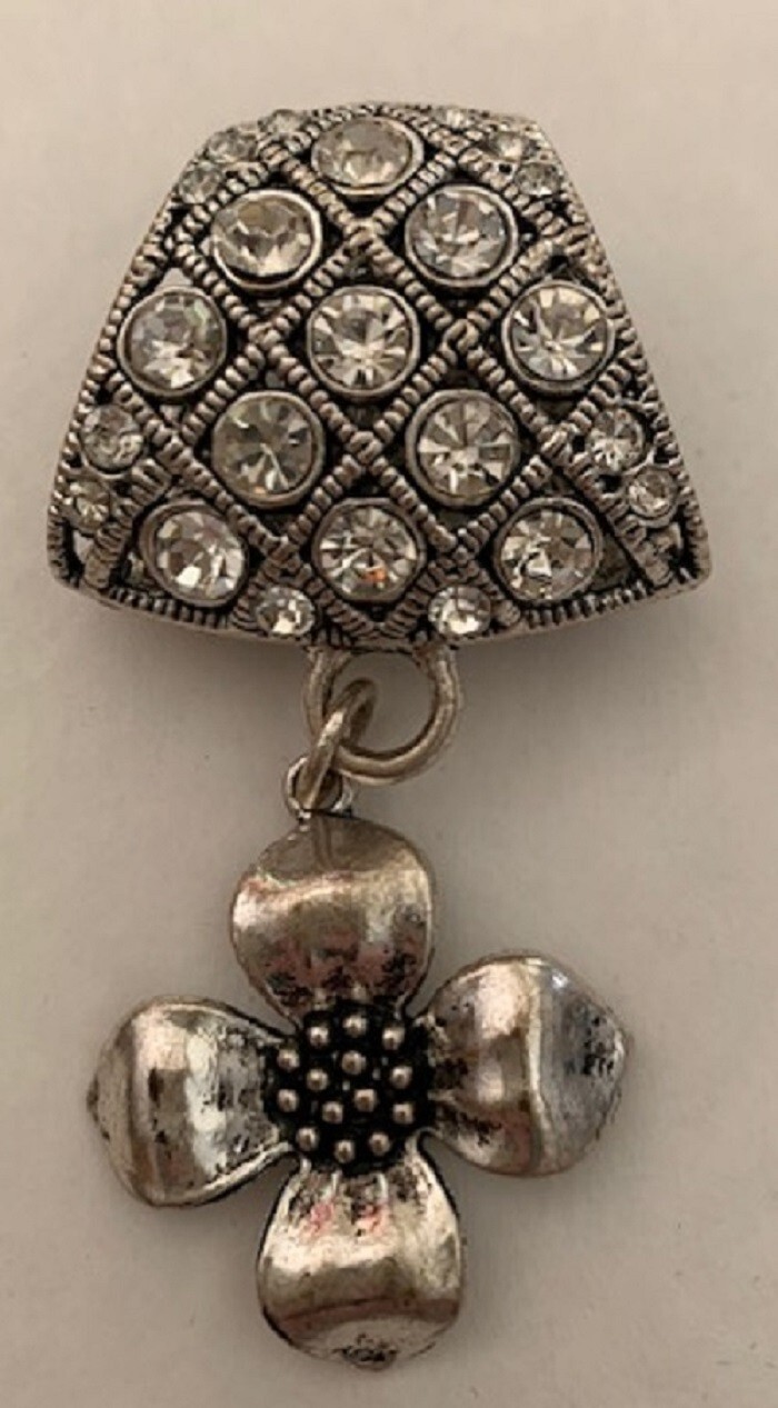 Elegant Rhinestone Pendant Necklace Scarf Jewelry Trendy New-image