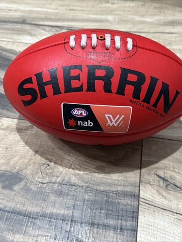 Sherrin AFL nab Replica Training Football Chemist Warehouse Genuine Leather - Picture 2 of 6