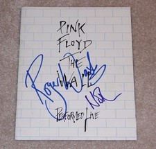 ROGER WATERS NICK MASON SIGNED 'THE WALL' ORIGINAL 1980 TOUR PROGRAM w/COA PROOF
