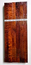 6 pcs 3/4" x 3/4" x 12" figured Snakewood turnings