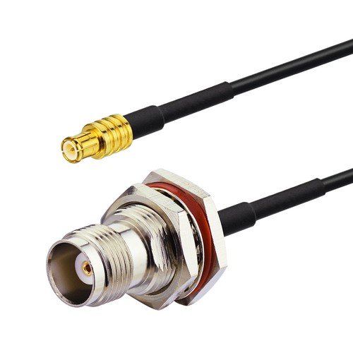 6" MCX macho a TNC hembra jack mamparo RF coaxial coaxial cable coleta RG174 WiFi - Imagen 1 de 3