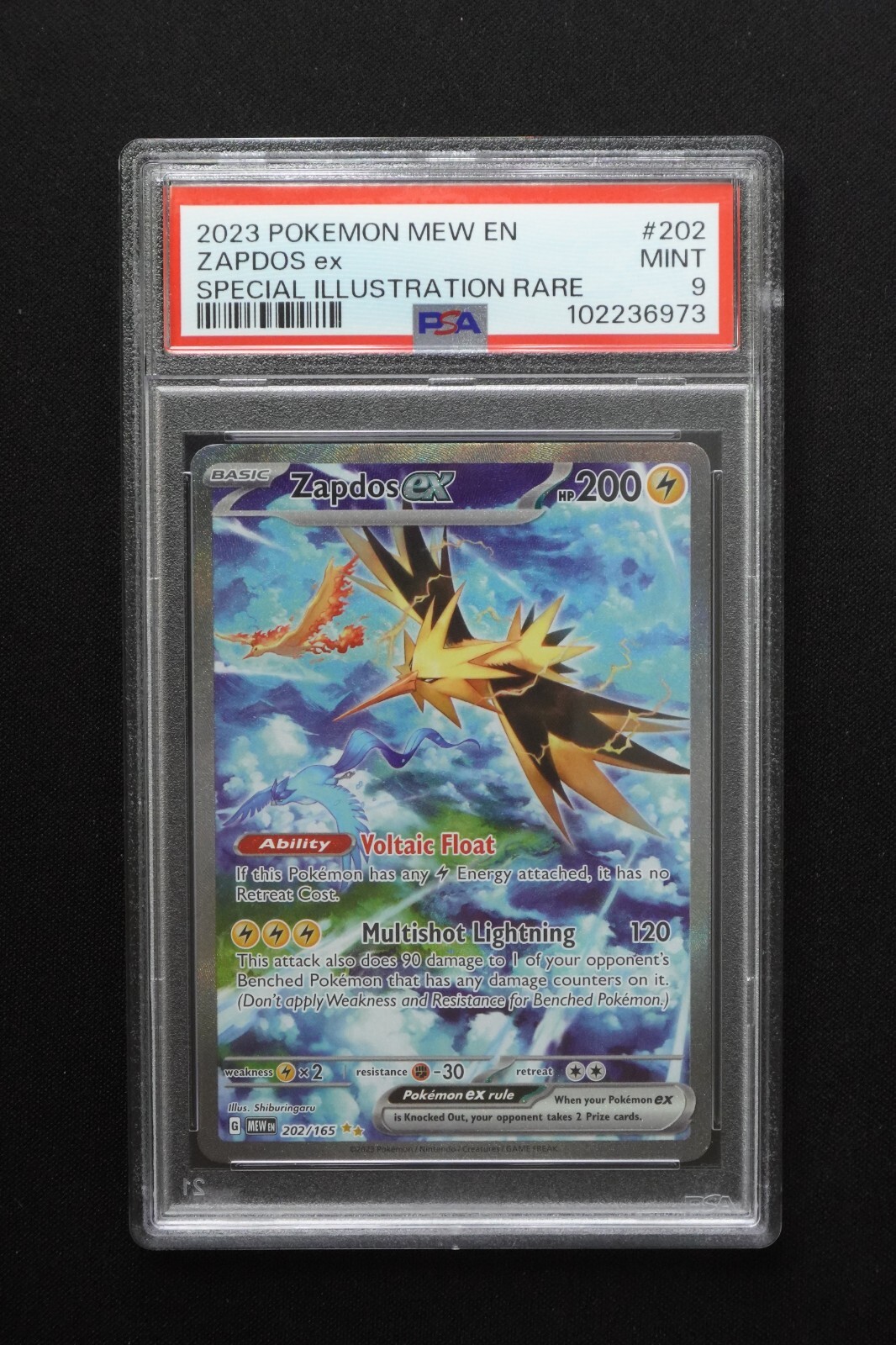 Zapdos ex 202/165 Sv: Scarlet & Violet 151 Holo PSA 9