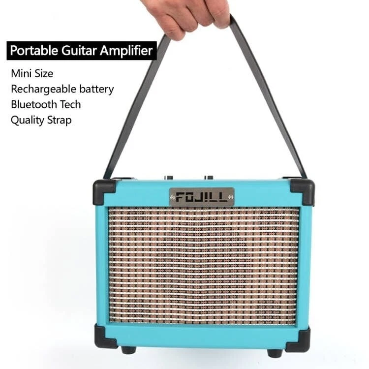 Blue color electric pj bass set with amplifier gigbag strap string cable picks - Image 2 of 4