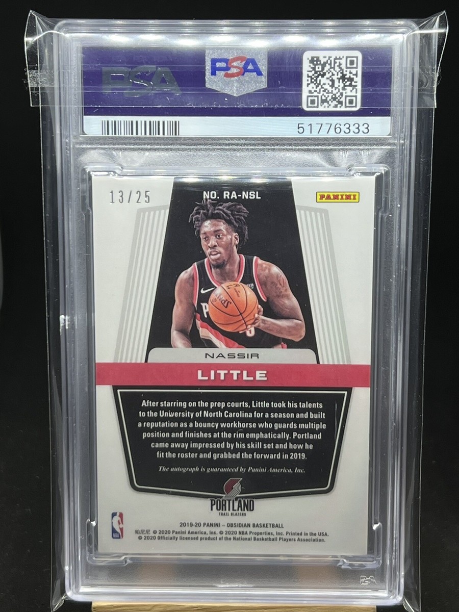 2019 Panini Obsidian Nassir Little Auto #13/25 PSA 10 Gem Mint